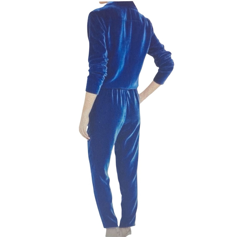 TAMARA MELLON | Royal Blue Silk Velvet Jumpsuit • FULLY SILK LINED • Sz 8